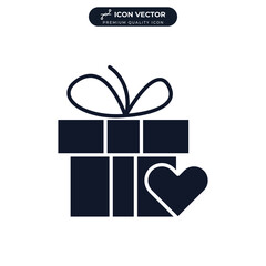 gift icon symbol template for graphic and web design collection logo vector illustration