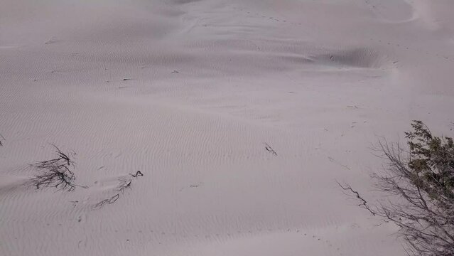 White sand dunes and turquoise sea