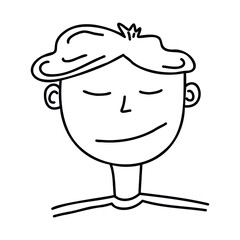 the silhouette of the face for the avatar