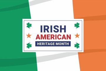 Irish American Heritage Month. Vector Illustration. The illustration is suitable for banners, flyers, stickers, cards, etc.