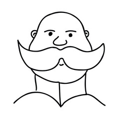 the silhouette of the face for the avatar