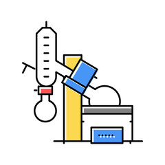 vacuum evaporator color icon vector isolated illustration