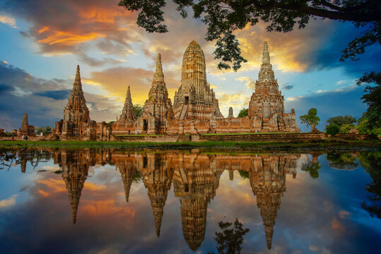 Ayutthaya, Thailand at Wat Chaiwatthanaram