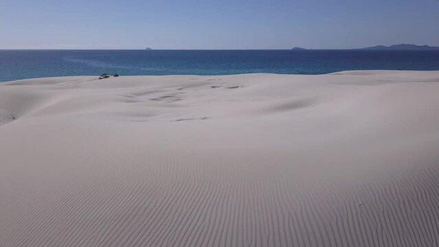 Wind marks on the sand