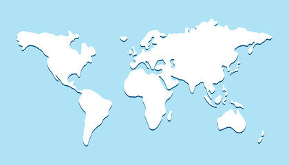 シンプルな世界地図の背景素材