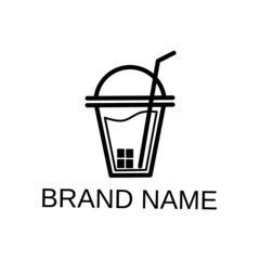 Modern and elegant drink logo