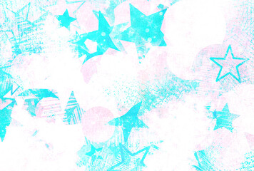 背景素材_水彩テクスチャキラキラ_水色