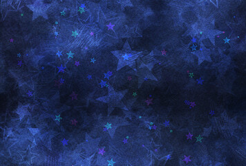 背景素材_水彩テクスチャキラキラ_紺