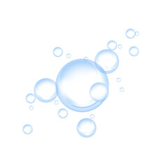 Cosmetic serum hyaluronic acid bubbles on white background. Abstract bubbles.