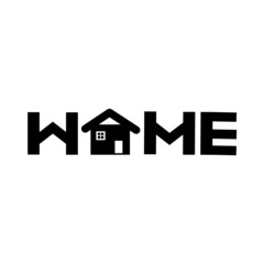 Cool and modern home writing logo
