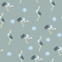Patterns Siberian cranes