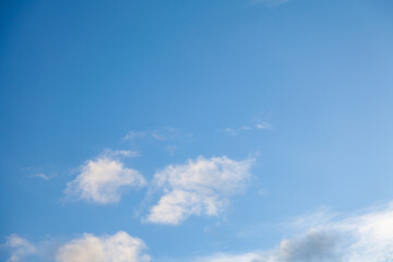 Blue Sky Morning Light Clouds Background Texture Wallpaper