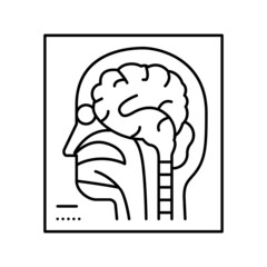 magnetic resonance imaging radiology line icon vector illustration