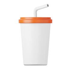 Soft drink take away coke high quality 3D render illustration for cafe menu and restaurant delivery apps.