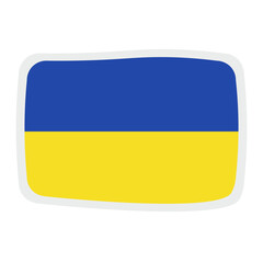 Ukraine Flag. Vector illustration on white background