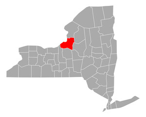 Karte von Oswego in New York