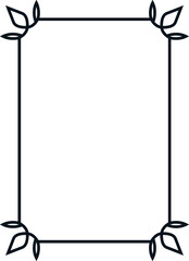 Vector border frame. Background or book page. Simple rectangular billboard, poster, plaque, signboard, sticker, or label 