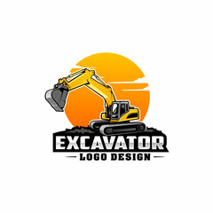 excavator - construction logo vector © winana
