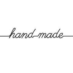 Hand made - Continuous line drawing typography lettering minimalist design