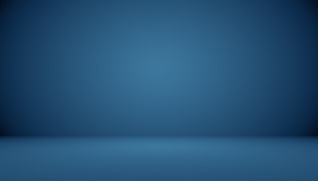 Blue gradient abstract background empty room with space for your text and picture