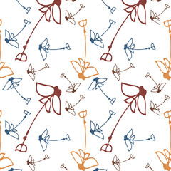 seamless pattern with dragonflies