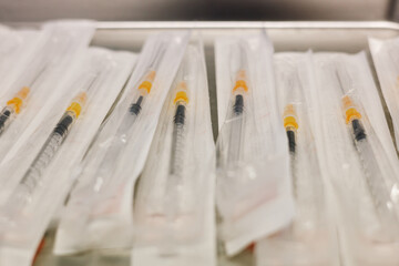 Syringes ready before inoculation 