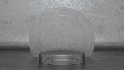 Podium and minimal abstract geometry shape background