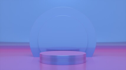 Podium and minimal abstract geometry shape background