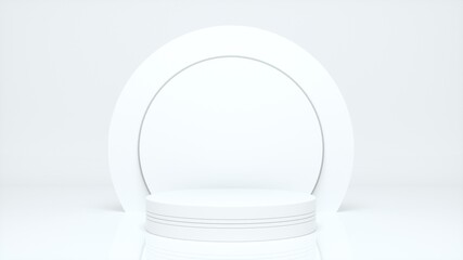 Podium and minimal abstract geometry shape background