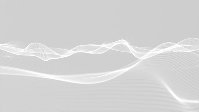 Elegant flowing waveform lines with subtle glow effect background loop
