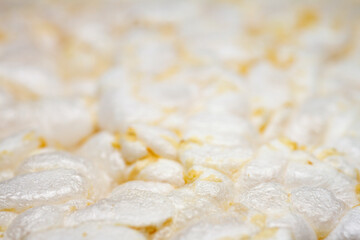 Extreme close up of diet rice cracker texture