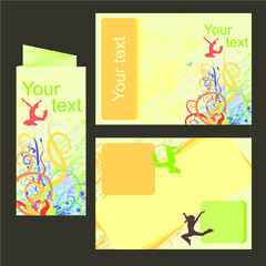 abstract leaflet template with curves