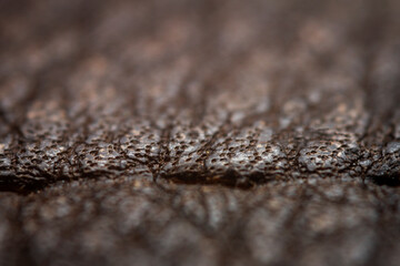 Extreme closeup of a leather