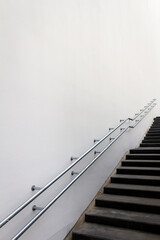 Empty staircase between office buildings