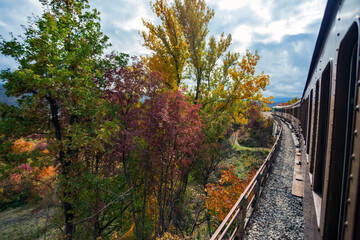 Viaggio in treno in Abruzzo, la transiberiana d'italia, Viaggio tra monti e boschi in autunno, un...