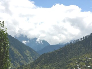 Foggy weather clicks during rainy season in village balakot