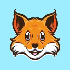 cute baby fox vector logo