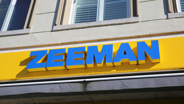 Roermond, Netherlands - February 9. 2022: View on store wall with logo lettering of textile discounter chain zeeman