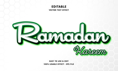 ramadan editable text effect with modern and simple style