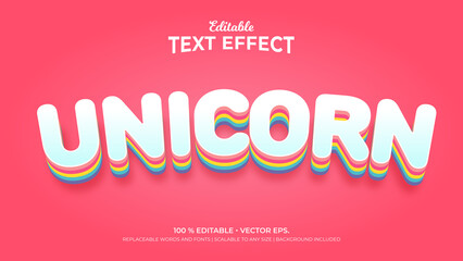 Text Effects, Editable Text - Unicorn