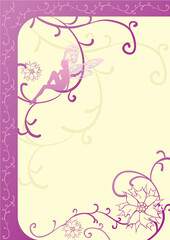 Vintage violet banner