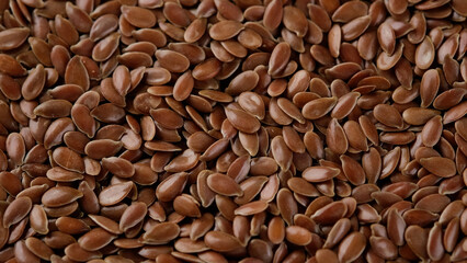 Super food Flax seeds close up