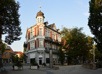 Fototapeta na wymiar Historisches Bauwerk in der Kur Stadt Bad Pyrmont, Niedersachsen