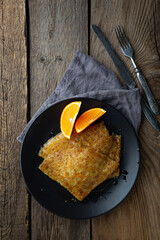 Crepe suzette, french dessert