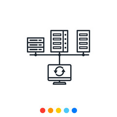 Icon of the computer connected to the server.