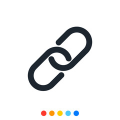 Fototapeta premium Chain link icon, Vector.