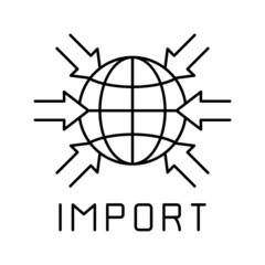 import transportation line icon vector black illustration