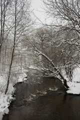 Small river in winter.