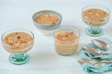 traditional local dessert known as asure in Turkish, republic of Turkey.