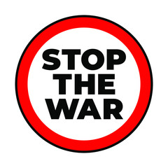 Stop the war icon isolated on white background. Vector illustration